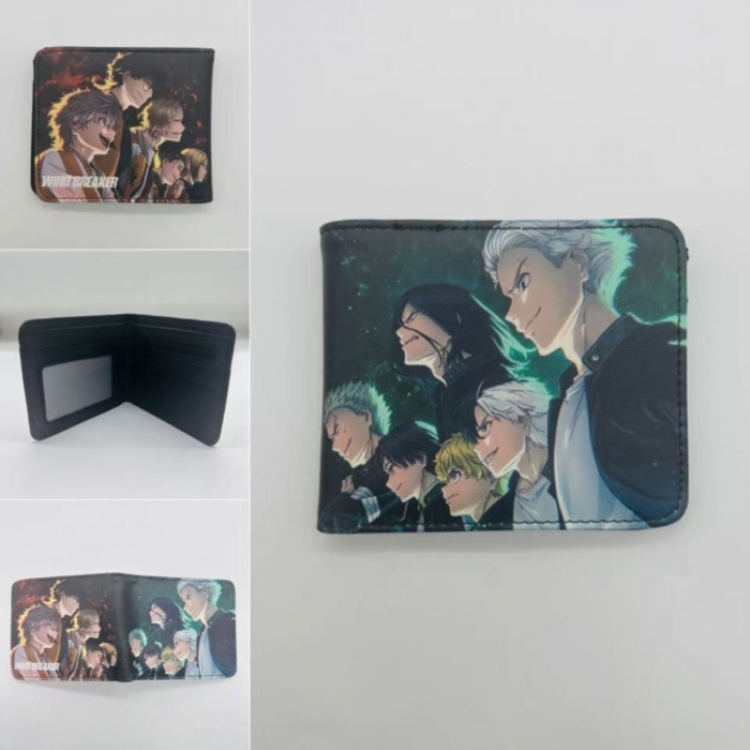 WIND BREAKER  Full color Two fold short card case wallet 11X9.5CM  