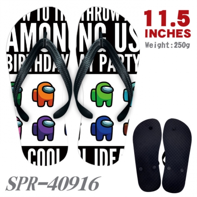 Among us Thickened rubber flip-flops slipper average size 