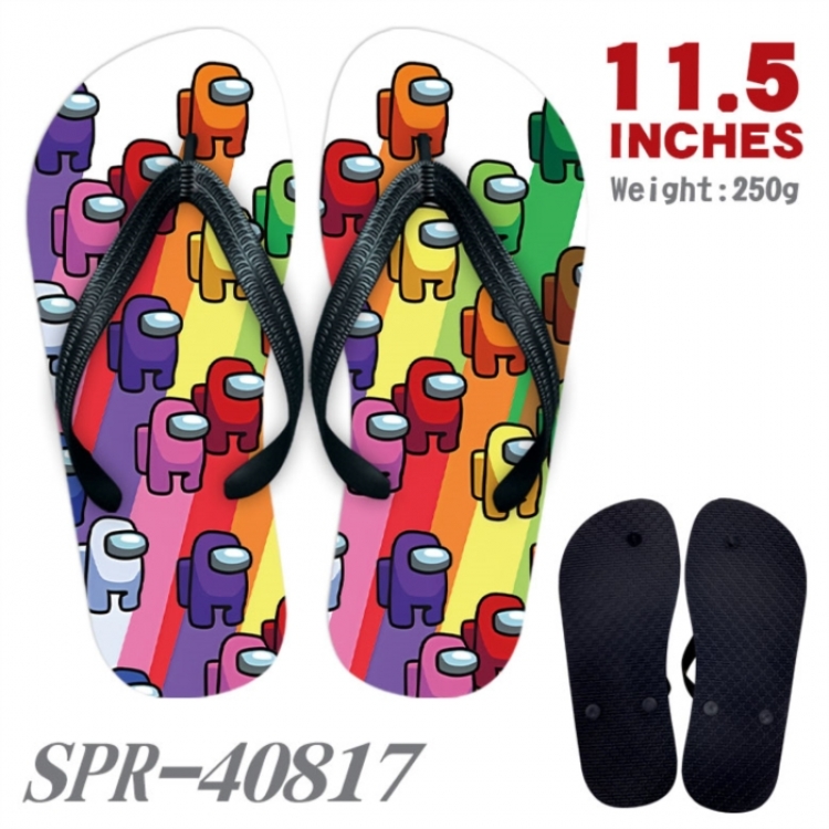 Among us Thickened rubber flip-flops slipper average size 