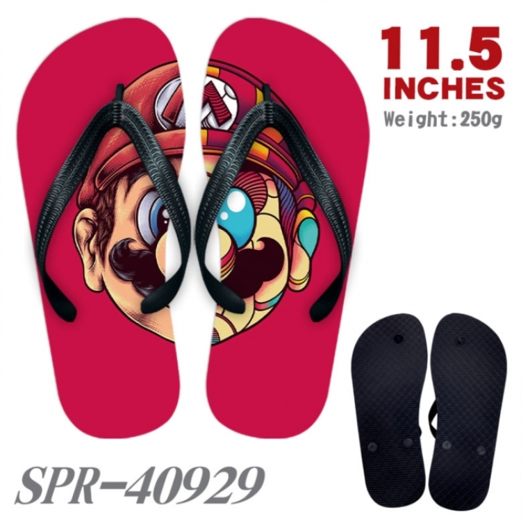 Super Mario Thickened rubber flip-flops slipper average size 