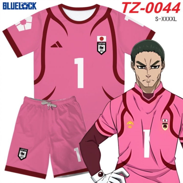 BLUE LOCK Anime Ant Wrinkle Material Full Color Short Sleeve T-shirt+Shorts Set from S to 4XL