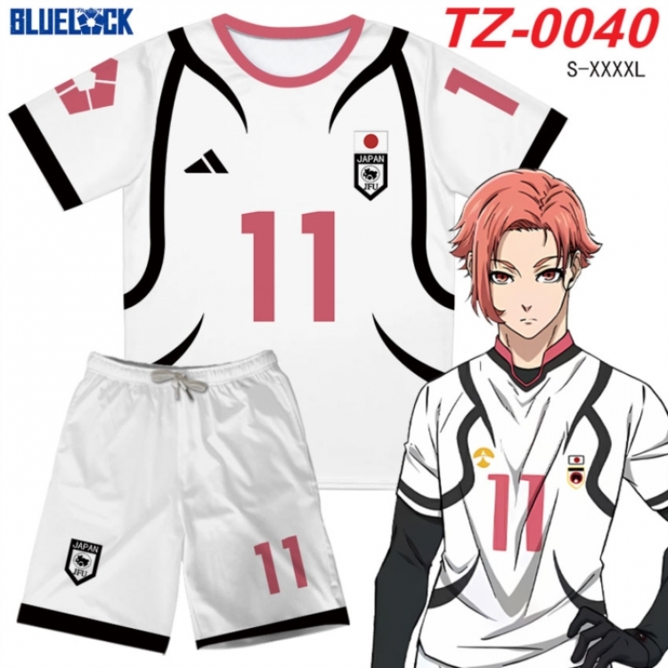 BLUE LOCK Anime Ant Wrinkle Material Full Color Short Sleeve T-shirt+Shorts Set from S to 4XL