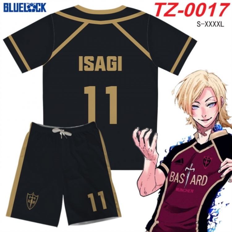BLUE LOCK Anime Ant Wrinkle Material Full Color Short Sleeve T-shirt+Shorts Set from S to 4XL