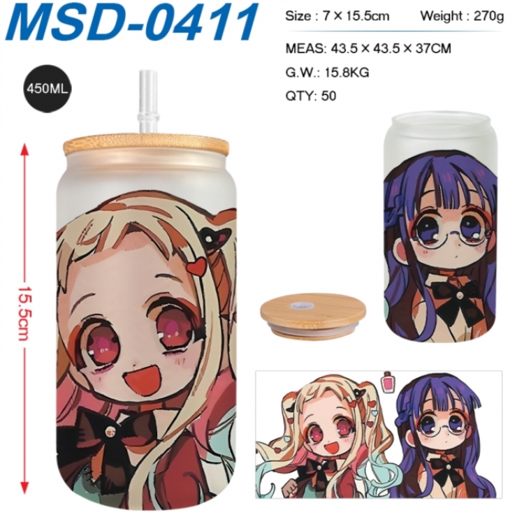 Toilet-bound Hanako-kun Anime frosted glass cup with straw 450ML