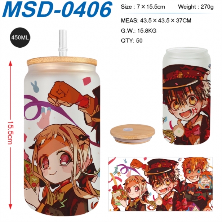 Toilet-bound Hanako-kun Anime frosted glass cup with straw 450ML