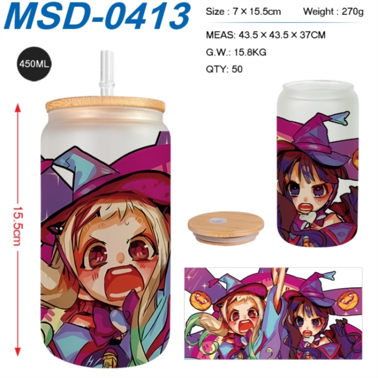 Toilet-bound Hanako-kun Anime frosted glass cup with straw 450ML