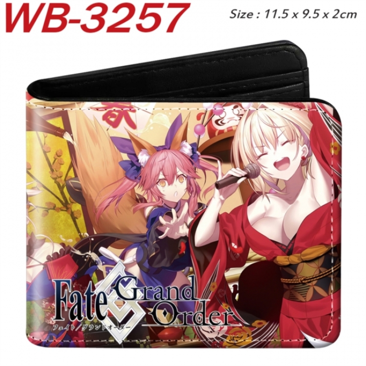 FateGrand Order Animation color PU leather half fold wallet 11.5X9X2CM