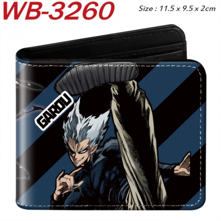 JoJos Bizarre Adventure Animation color PU leather half fold wallet 11.5X9X2CM