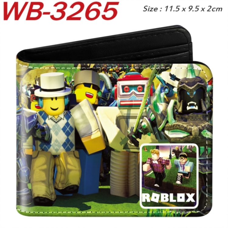 Roblox Animation color PU leather half fold wallet 11.5X9X2CM