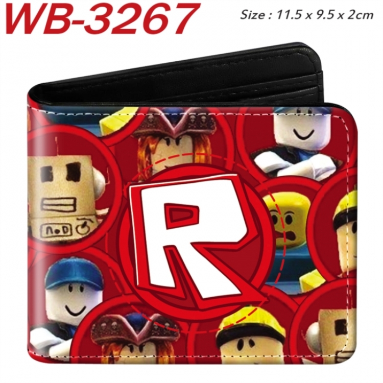 Roblox Animation color PU leather half fold wallet 11.5X9X2CM