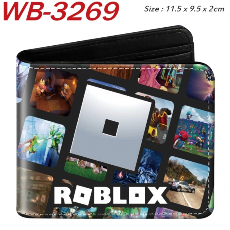 Roblox Animation color PU leather half fold wallet 11.5X9X2CM