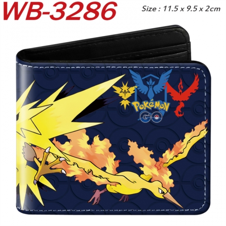 Pokemon Animation color PU leather half fold wallet 11.5X9X2CM