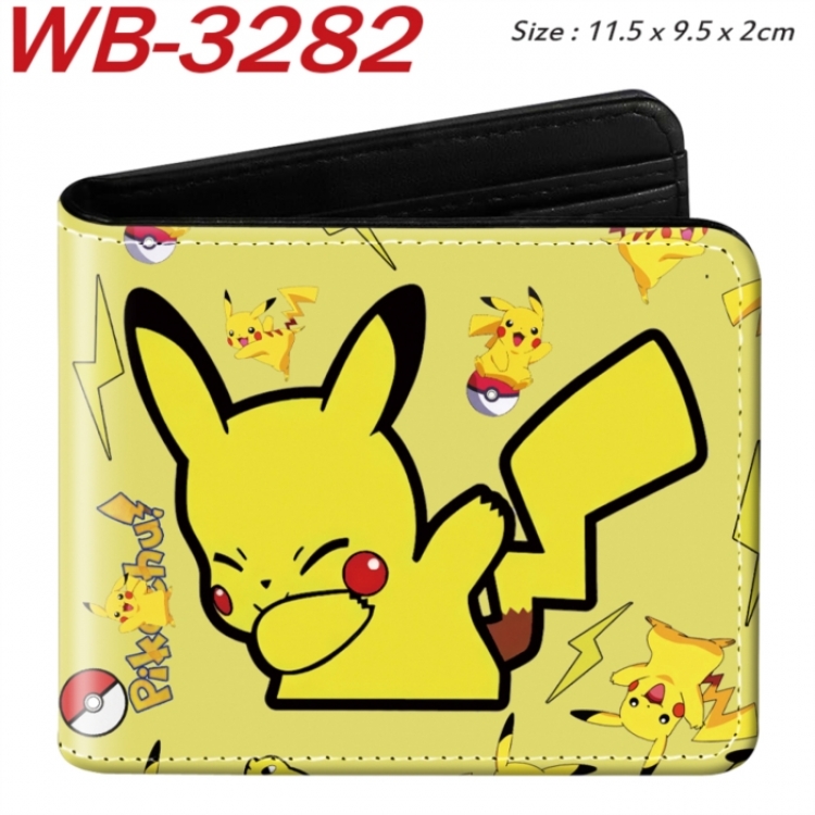 Pokemon Animation color PU leather half fold wallet 11.5X9X2CM