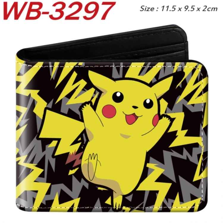 Pokemon Animation color PU leather half fold wallet 11.5X9X2CM
