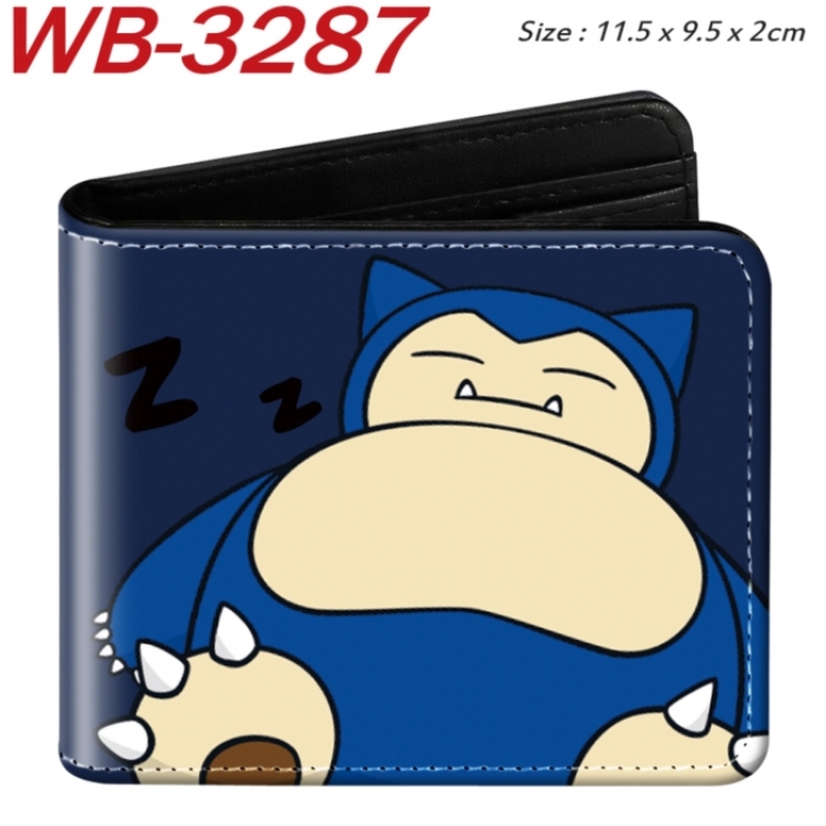 Pokemon Animation color PU leather half fold wallet 11.5X9X2CM