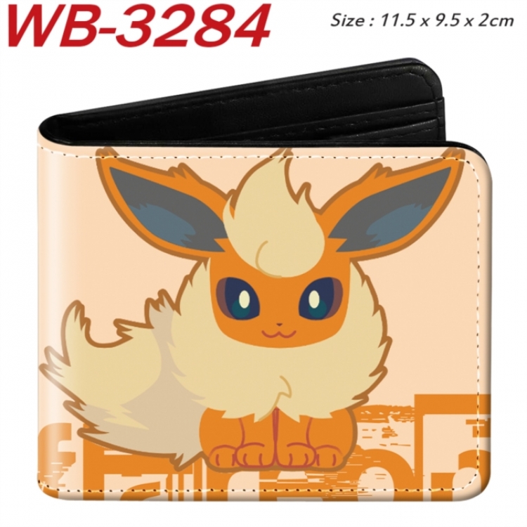 Pokemon Animation color PU leather half fold wallet 11.5X9X2CM