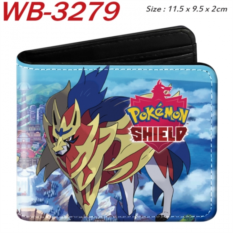 Pokemon Animation color PU leather half fold wallet 11.5X9X2CM
