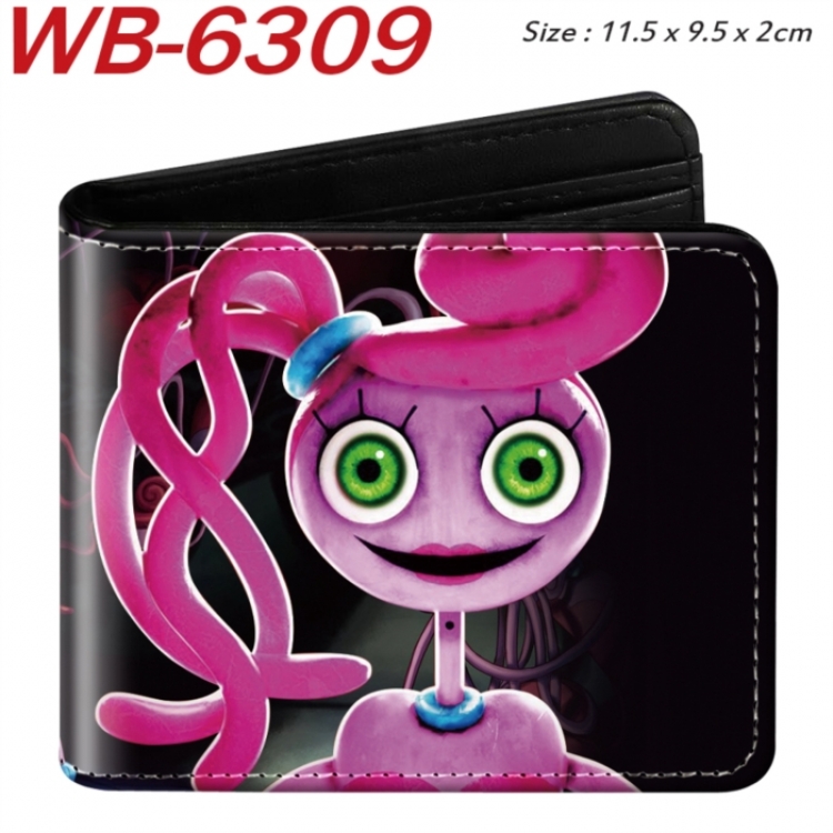 Poppy Playtime Animation color PU leather half fold wallet 11.5X9X2CM