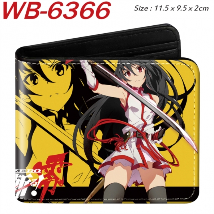 Akame ga KILL Animation color PU leather half fold wallet 11.5X9X2CM