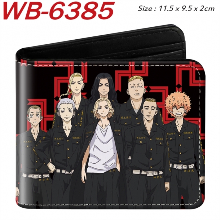 Tokyo Revengers Animation color PU leather half fold wallet 11.5X9X2CM