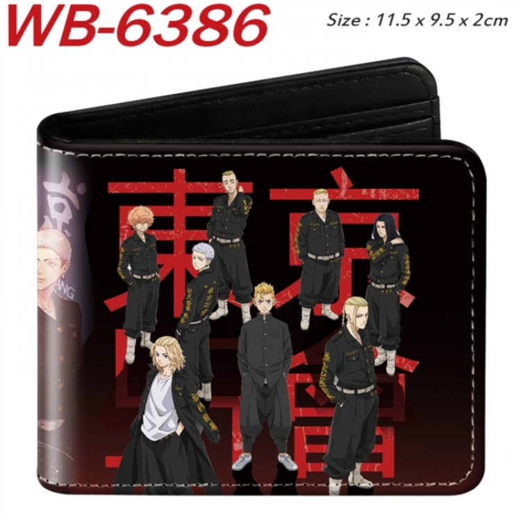Tokyo Revengers Animation color PU leather half fold wallet 11.5X9X2CM
