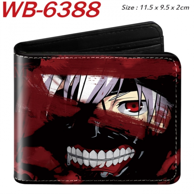 Tokyo Ghoul Animation color PU leather half fold wallet 11.5X9X2CM