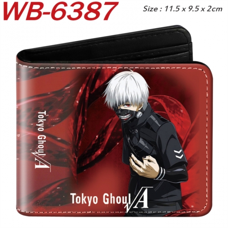 Tokyo Ghoul Animation color PU leather half fold wallet 11.5X9X2CM