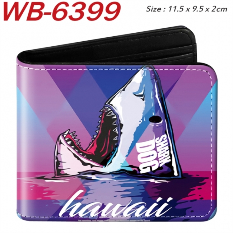 animal Animation color PU leather half fold wallet 11.5X9X2CM