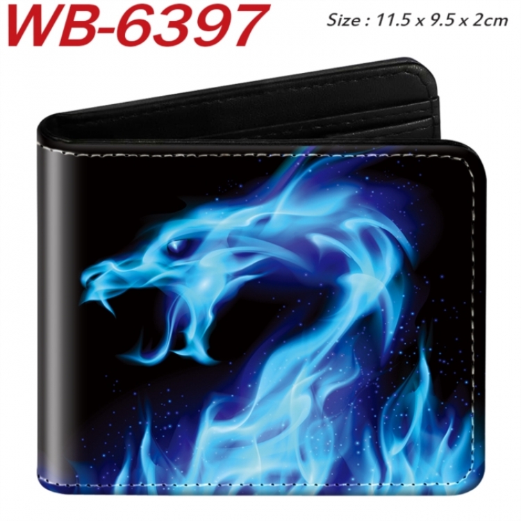 animal Animation color PU leather half fold wallet 11.5X9X2CM