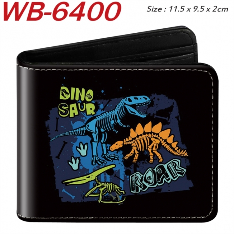 animal Animation color PU leather half fold wallet 11.5X9X2CM