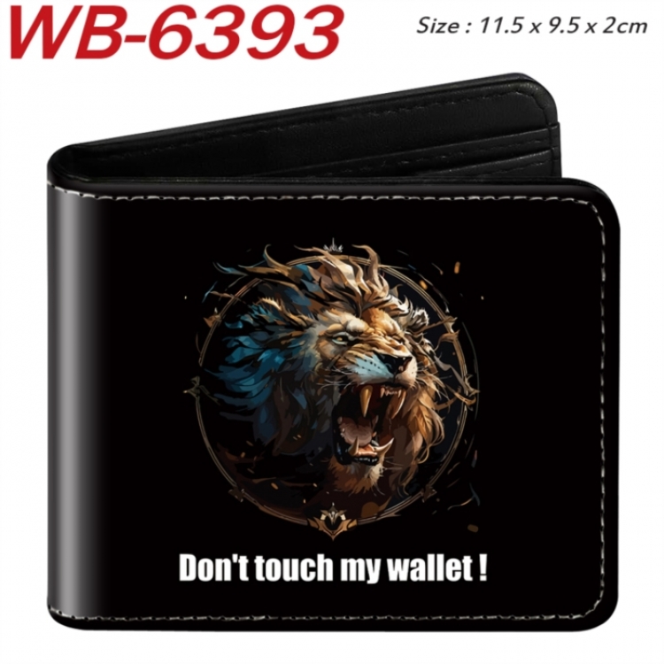 animal Animation color PU leather half fold wallet 11.5X9X2CM
