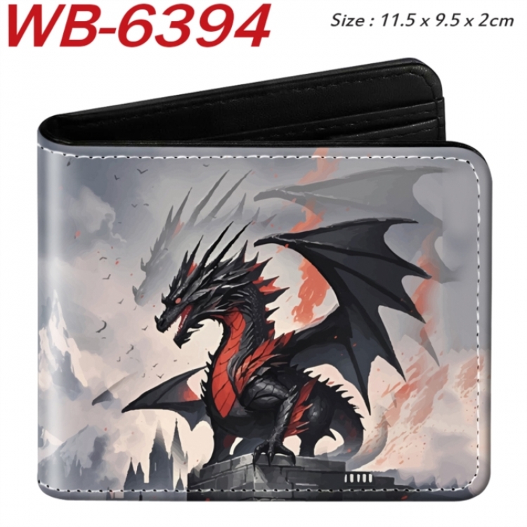 animal Animation color PU leather half fold wallet 11.5X9X2CM