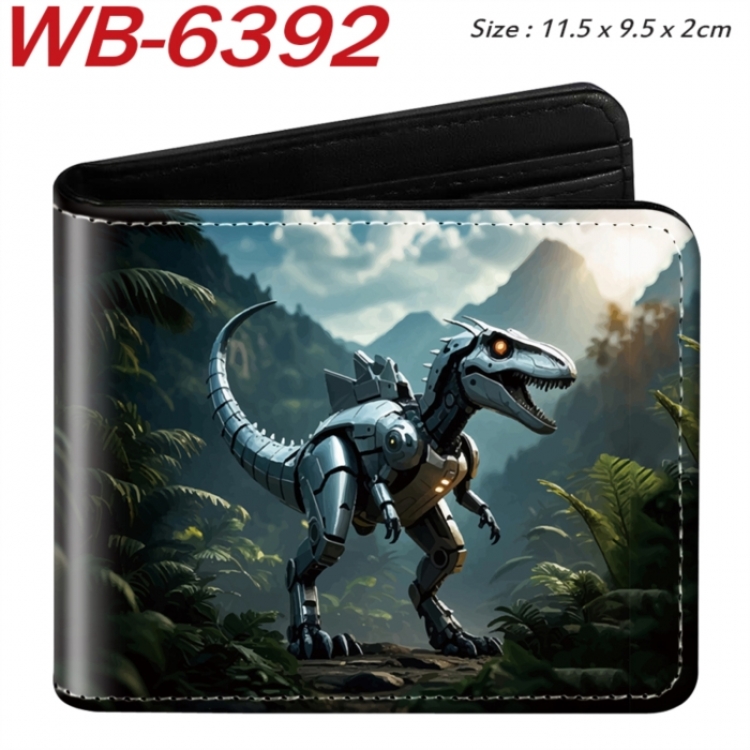 animal Animation color PU leather half fold wallet 11.5X9X2CM