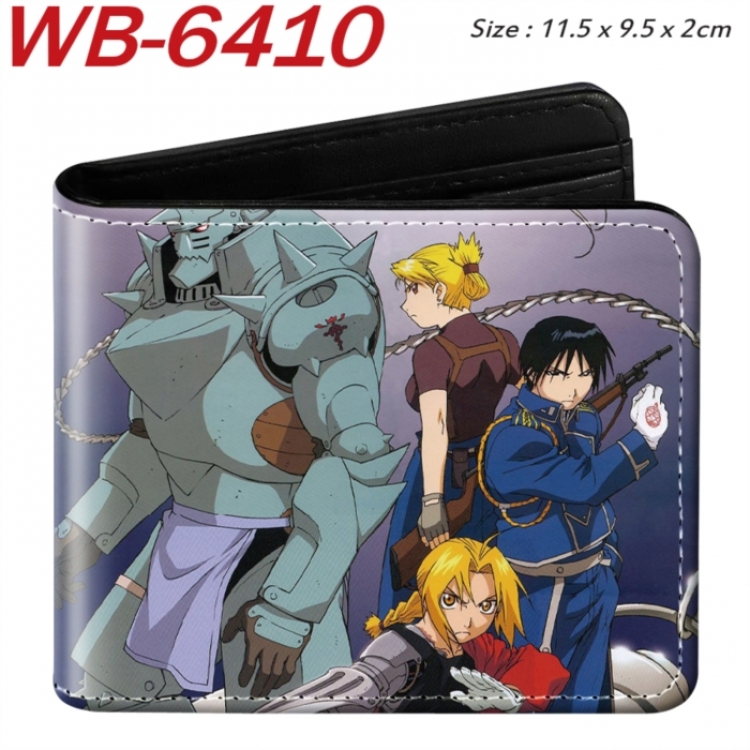 Fullmetal Alchemist Animation color PU leather half fold wallet 11.5X9X2CM