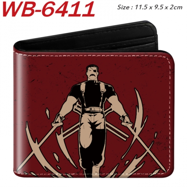 Fullmetal Alchemist Animation color PU leather half fold wallet 11.5X9X2CM