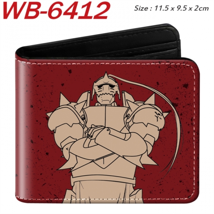 Fullmetal Alchemist Animation color PU leather half fold wallet 11.5X9X2CM