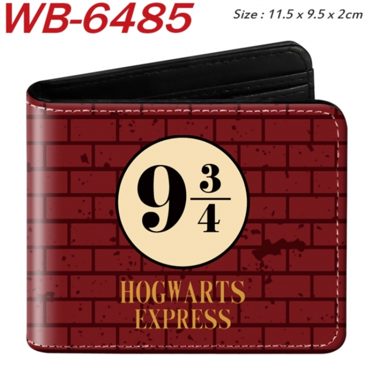 Harry Potter Animation color PU leather half fold wallet 11.5X9X2CM