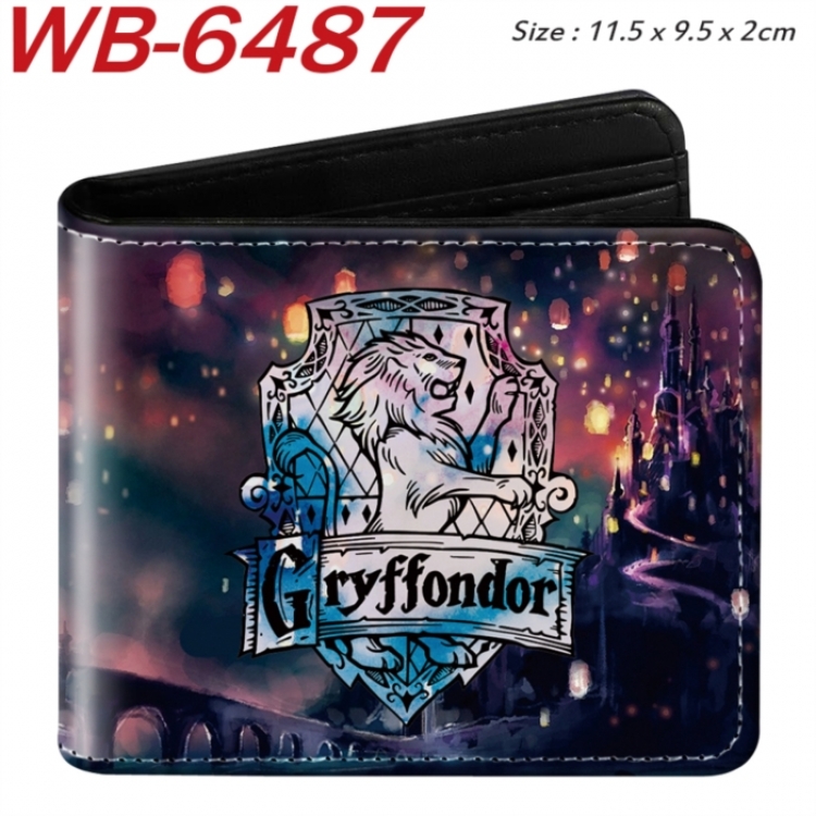 Harry Potter Animation color PU leather half fold wallet 11.5X9X2CM