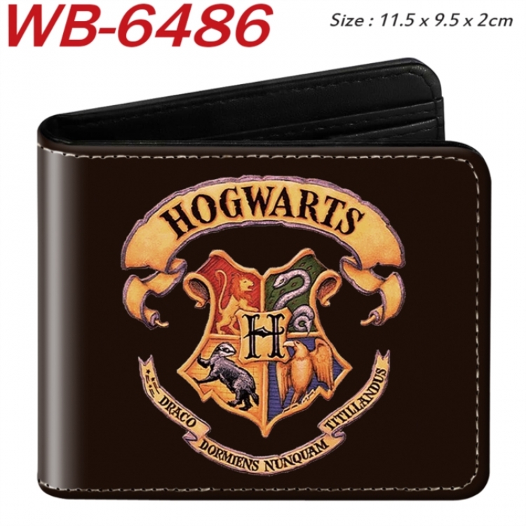 Harry Potter Animation color PU leather half fold wallet 11.5X9X2CM