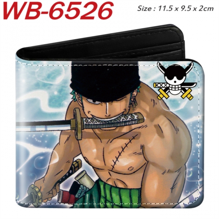 One Piece Animation color PU leather half fold wallet 11.5X9X2CM