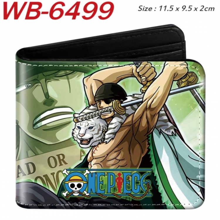 One Piece Animation color PU leather half fold wallet 11.5X9X2CM