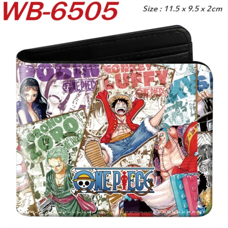 One Piece Animation color PU leather half fold wallet 11.5X9X2CM