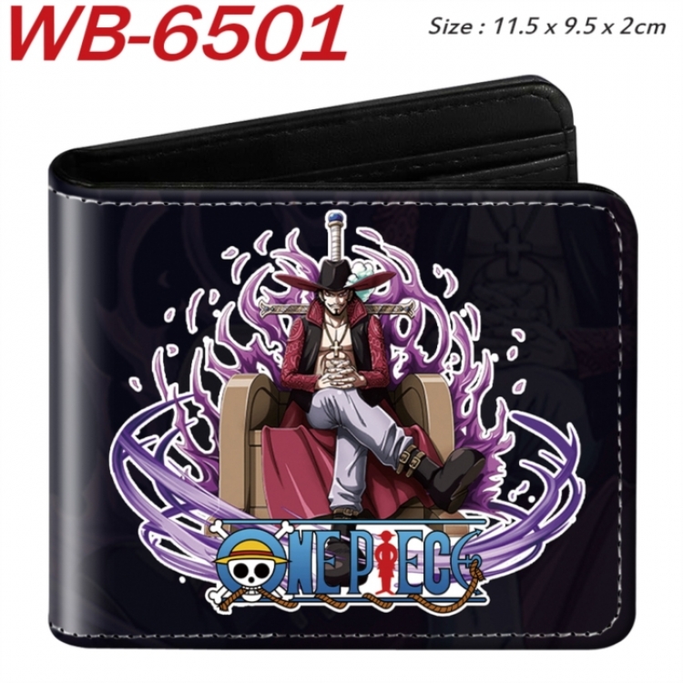 One Piece Animation color PU leather half fold wallet 11.5X9X2CM