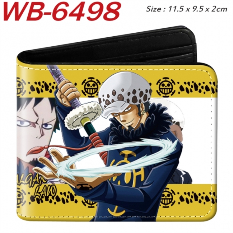 One Piece Animation color PU leather half fold wallet 11.5X9X2CM