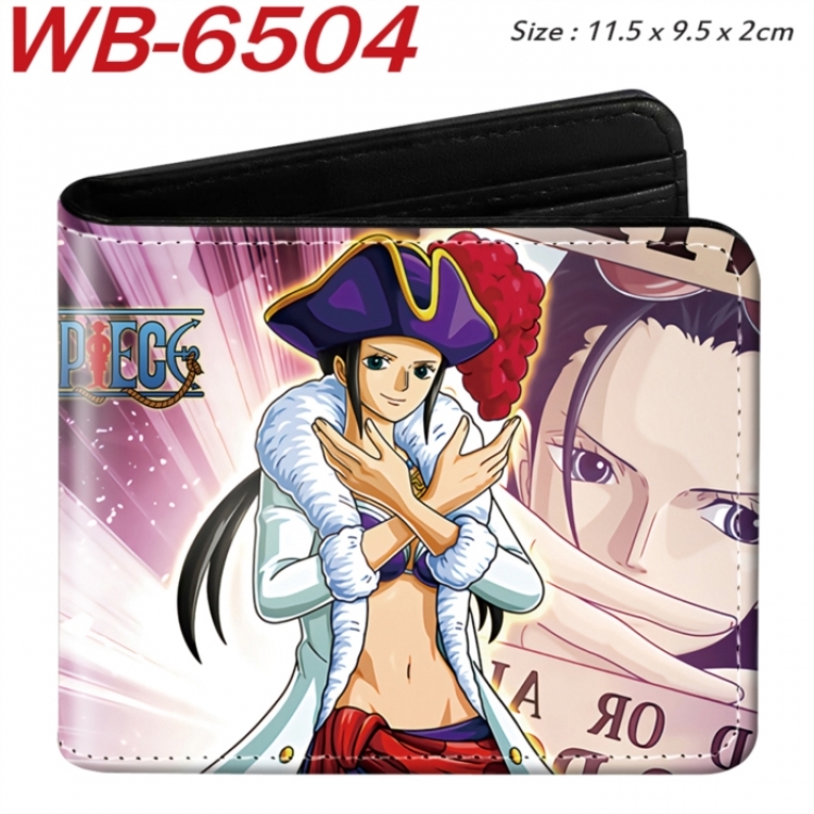 One Piece Animation color PU leather half fold wallet 11.5X9X2CM
