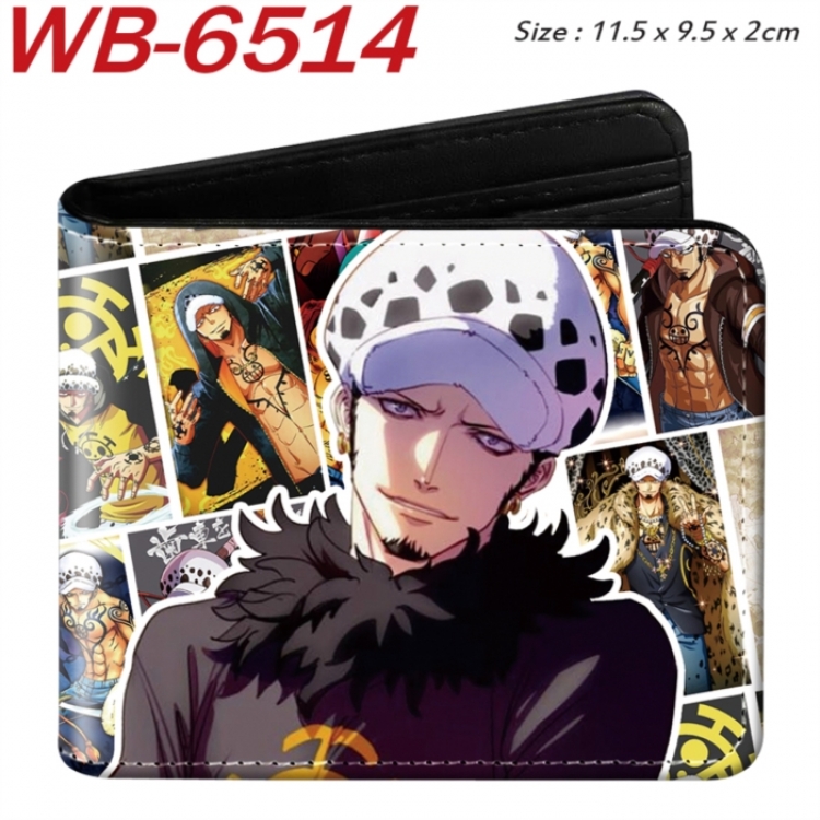 One Piece Animation color PU leather half fold wallet 11.5X9X2CM