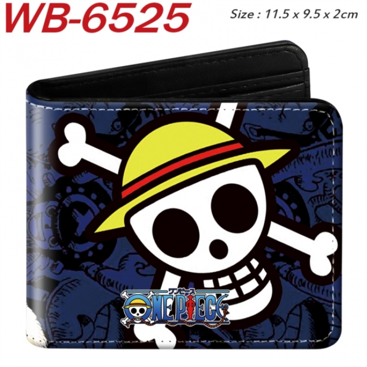 One Piece Animation color PU leather half fold wallet 11.5X9X2CM