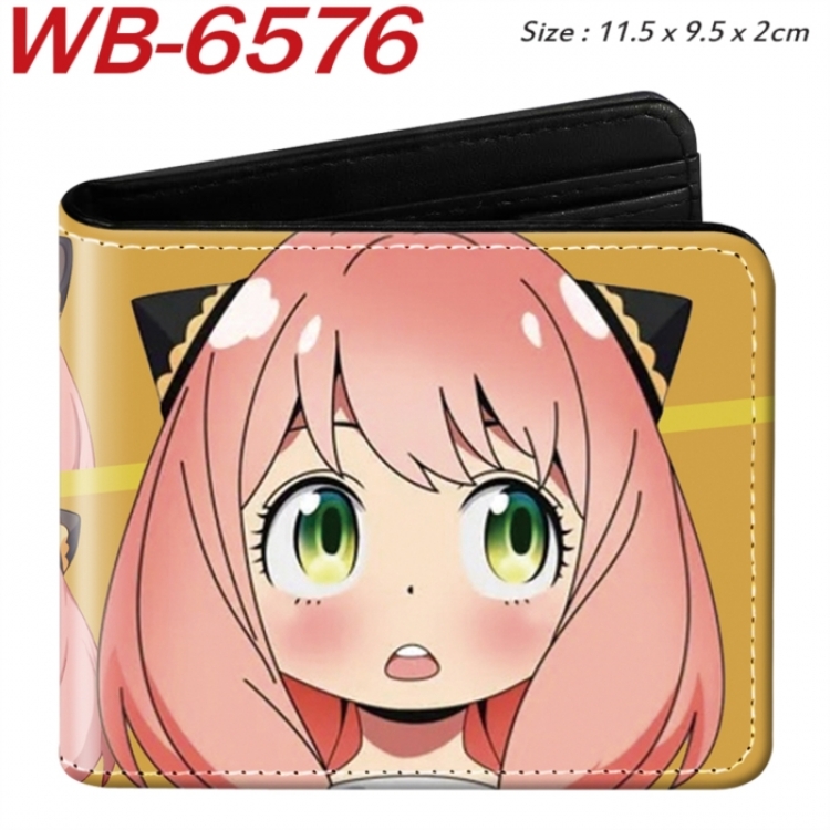 SPY×FAMILY Animation color PU leather half fold wallet 11.5X9X2CM