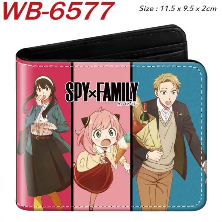 SPY×FAMILY Animation color PU leather half fold wallet 11.5X9X2CM