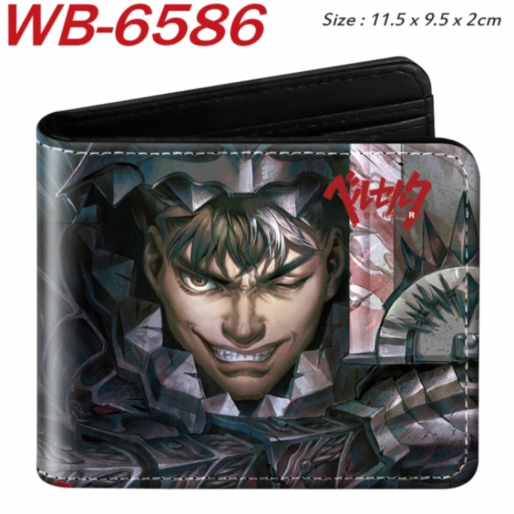 Berserk Animation color PU leather half fold wallet 11.5X9X2CM